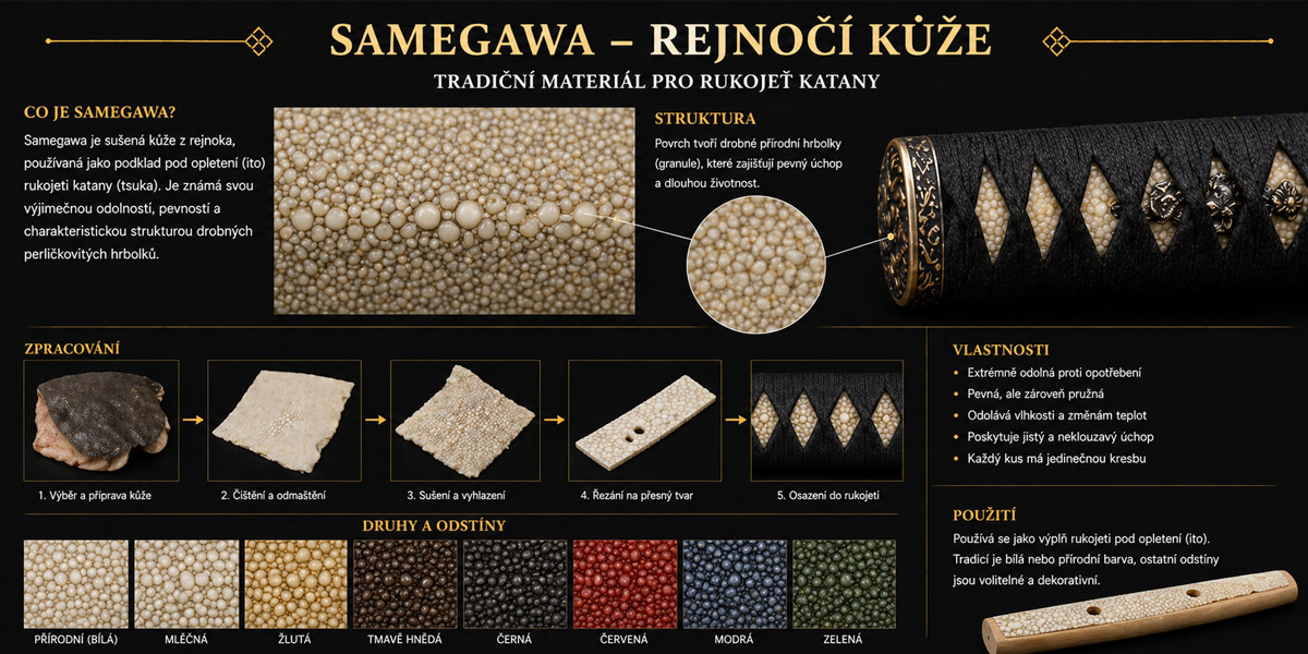samegawa - rejnočí kůže